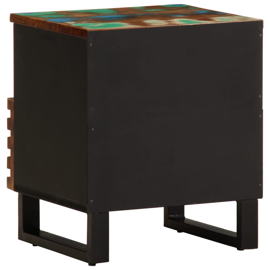 Mesitas De Noche 2 Uds De Madera Maciza Reciclada 40x34x46 Cm_4