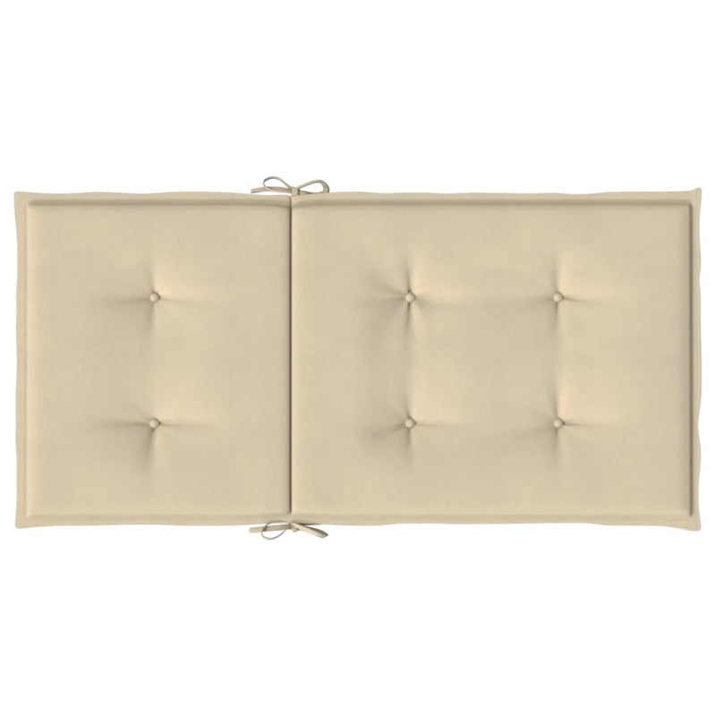Vidaxl Cojín De Silla De Jardín Respaldo Bajo 4 Uds Tela Oxford Beige_5