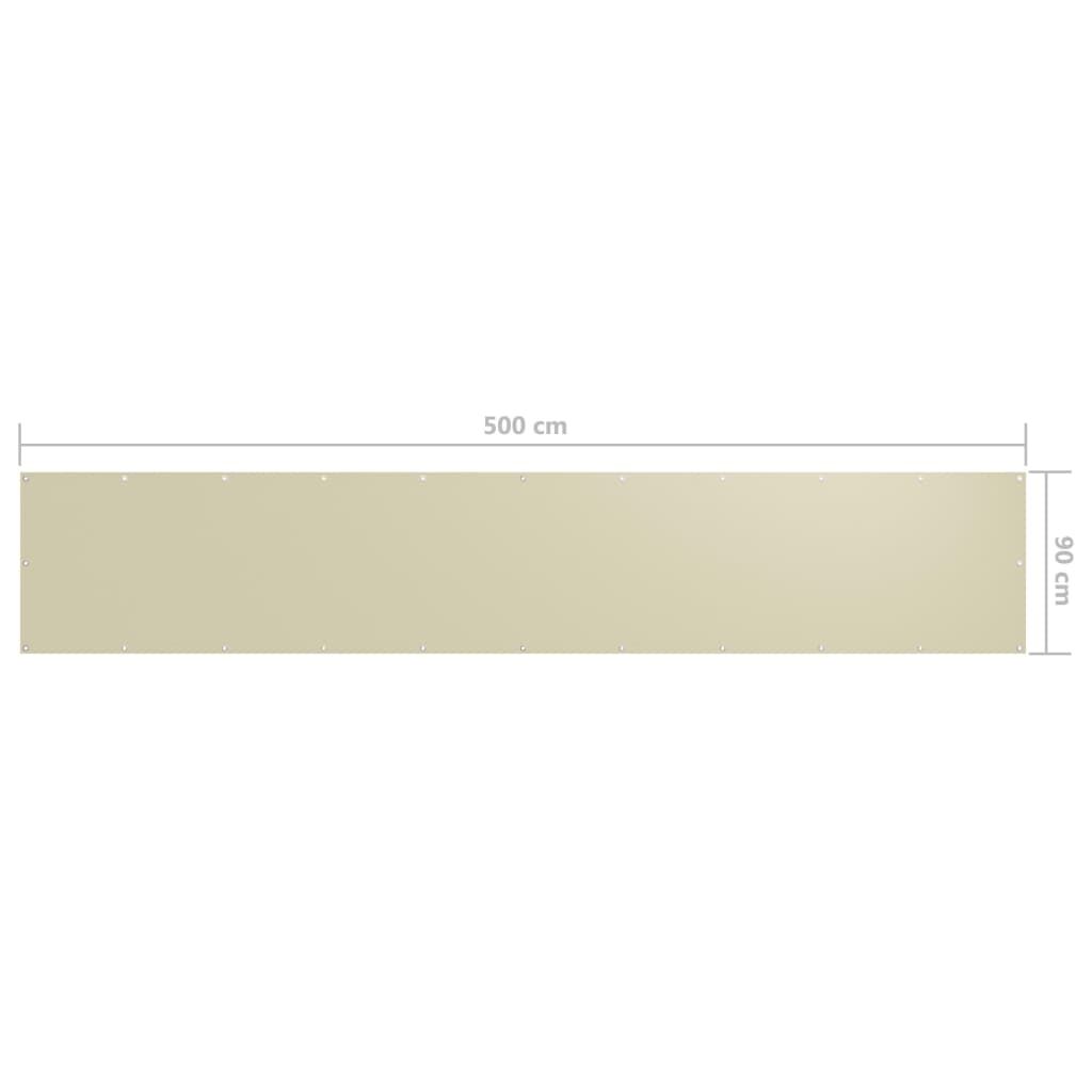 Vidaxl Toldo Para Balcón Tela Oxford Color Crema 90x500 Cm_4
