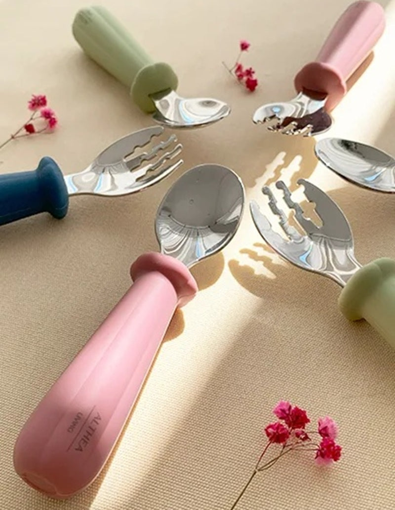 Juego De Tenedor Y Cuchara - Verde Oliva._5