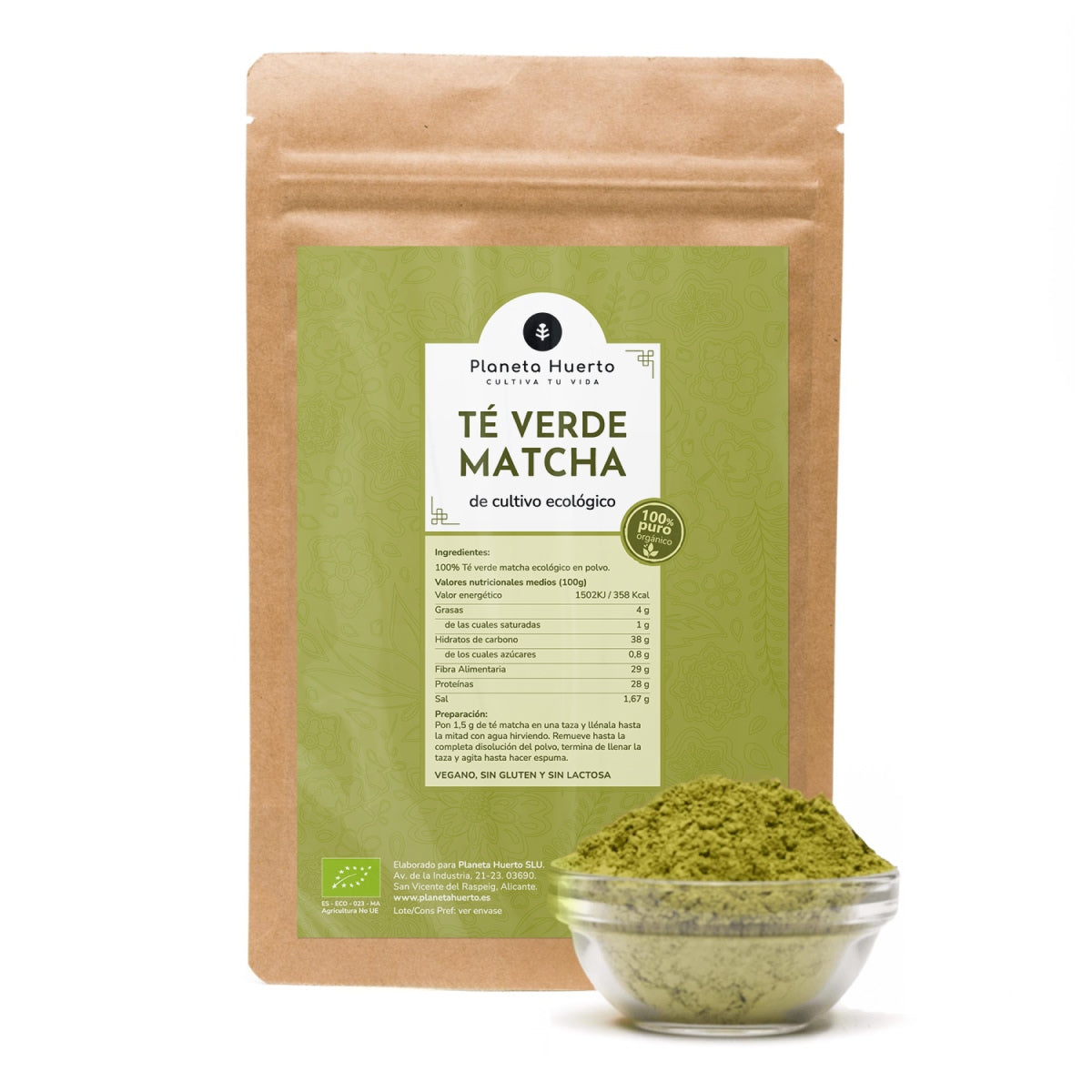 Pack 2x Té Matcha en polvo ECO Planeta Huerto 70 g