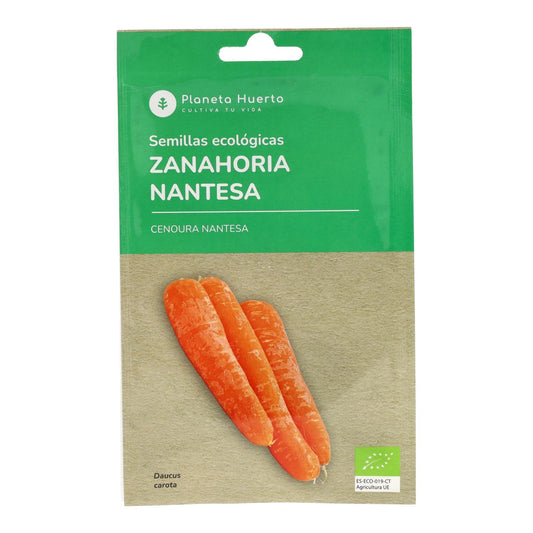 Semillas de Zanahoria Nantesa ecológicas Planeta Huerto