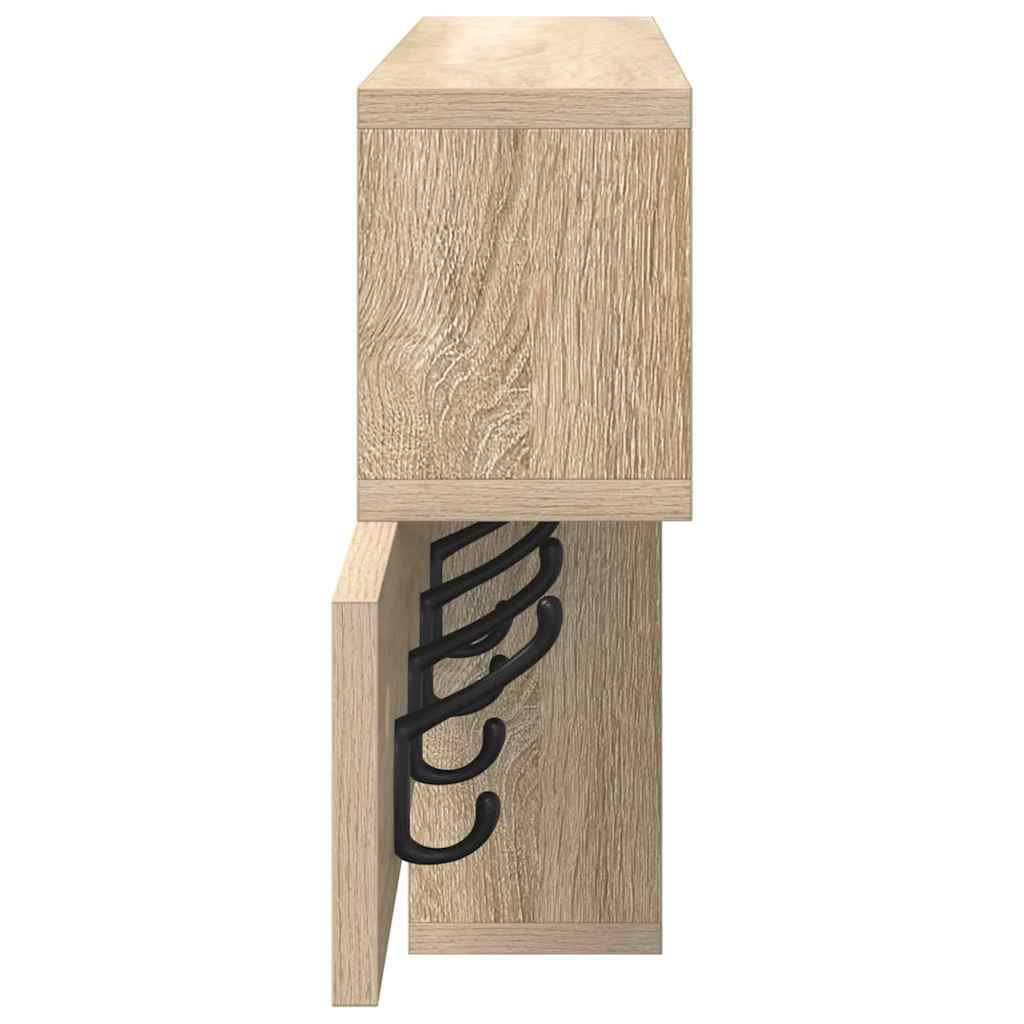 Perchero De Pared Con Estante Roble Sonoma 100 X 12 X 43,5 Cm_5