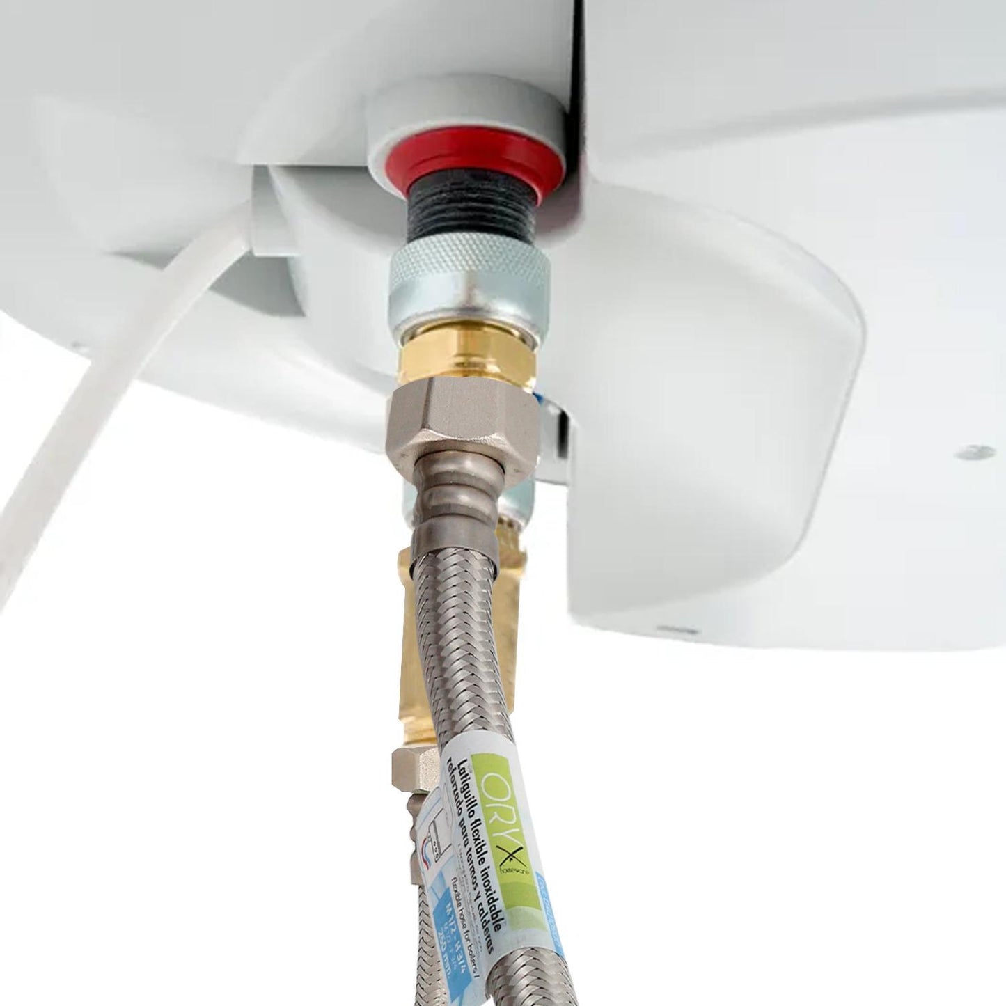 Latiguillo Flexible Reforzado Acero Inoxidable Termo Hembra 1/2 - Hembra 1/2 Longitud 300 Mm