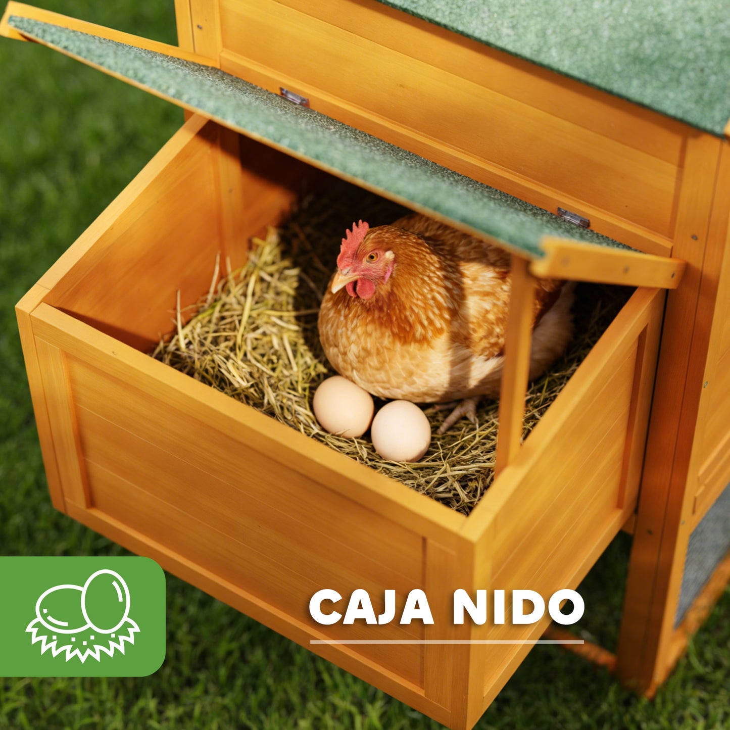 Pawhut Gallinero De Madera 297,5x68x118 Cm Para 3-6 Gallinas Con Techo Asfáltico_5