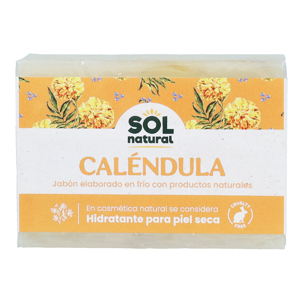 Jabón natural de caléndula Sol Natural 100 g