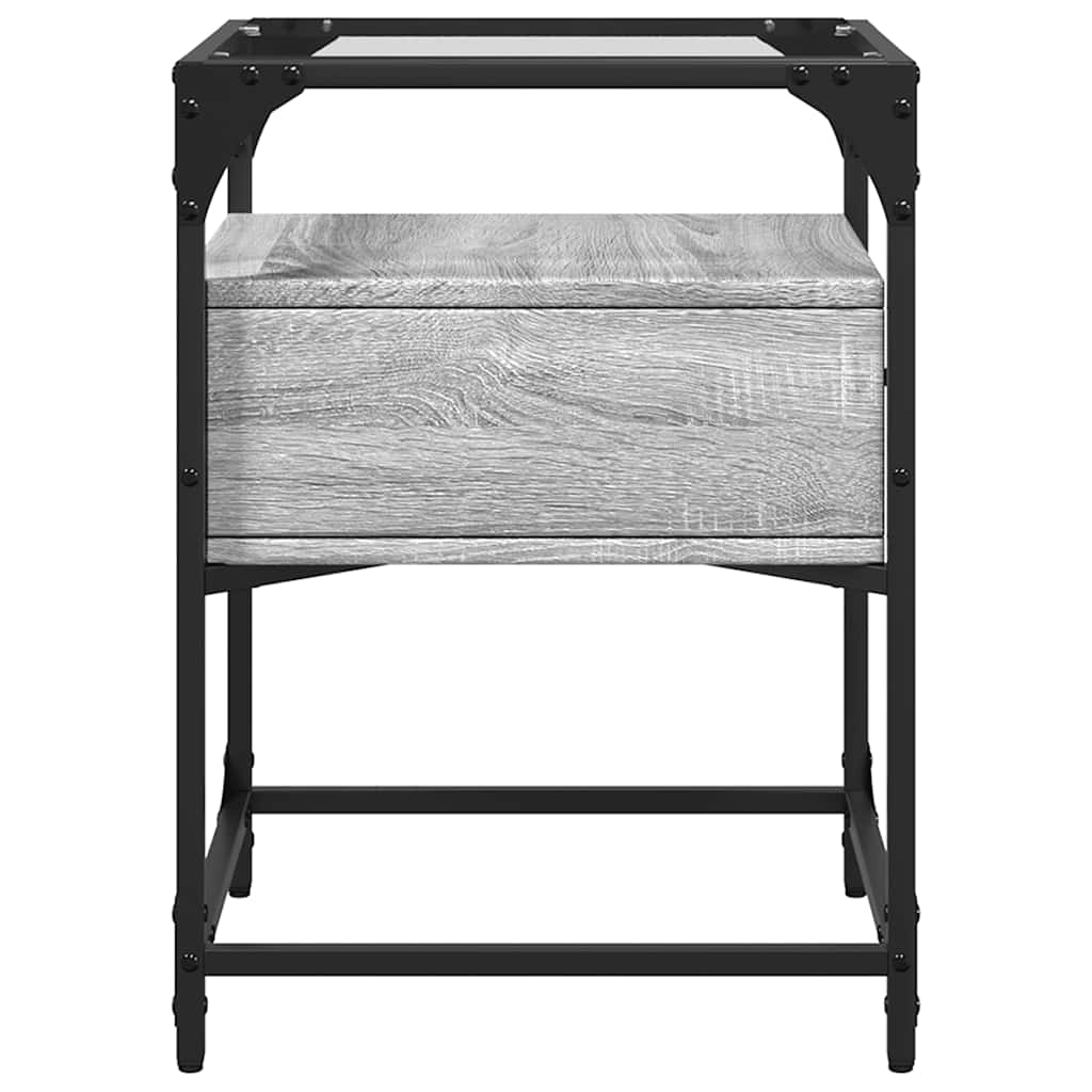 Mesita De Noche 2 Uds Madera Ingeniería Gris Sonoma 40x40x55 Cm_4