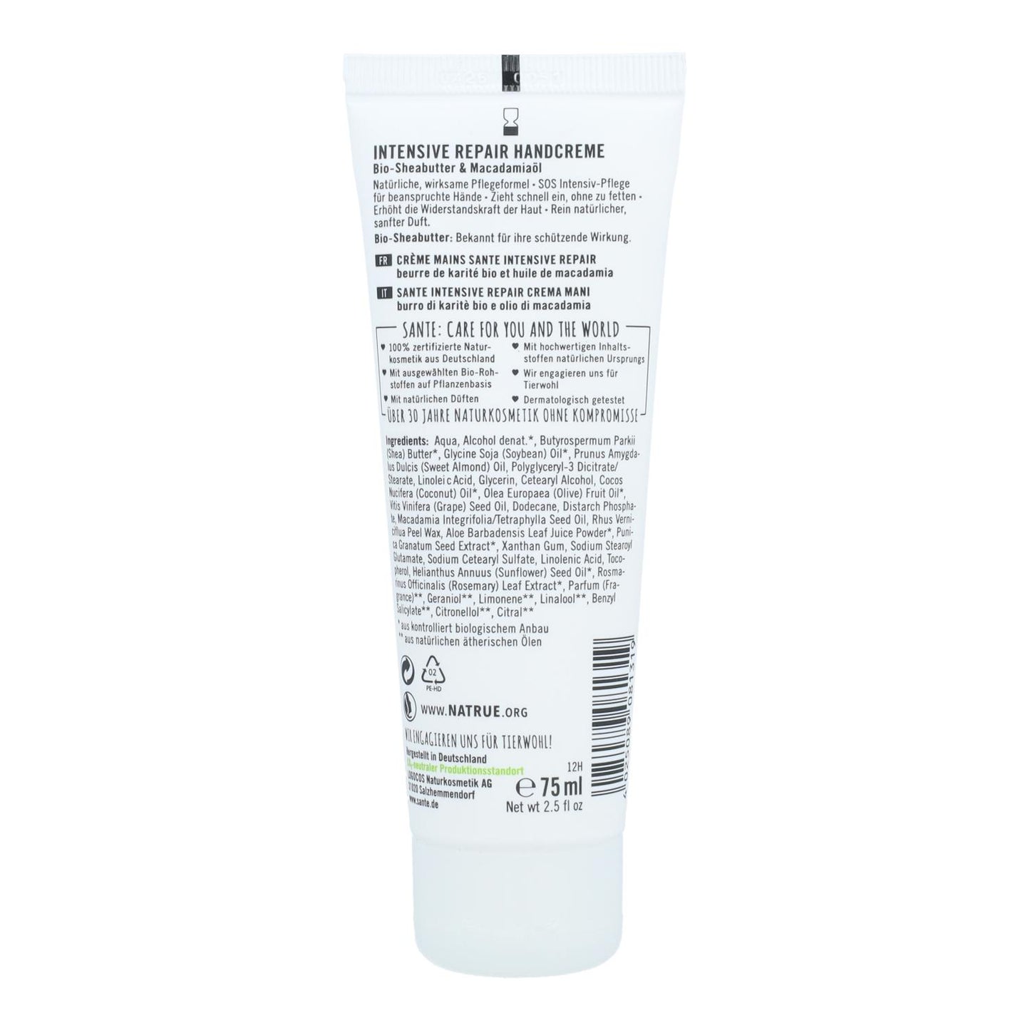 Crema de manos reparación intensa ciuidado SOS, Sante 75 ml