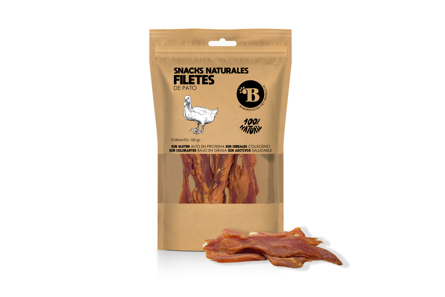 Bimordiscos Filetes De Pato Para Perros Y Gatos - 100g 100 G_0