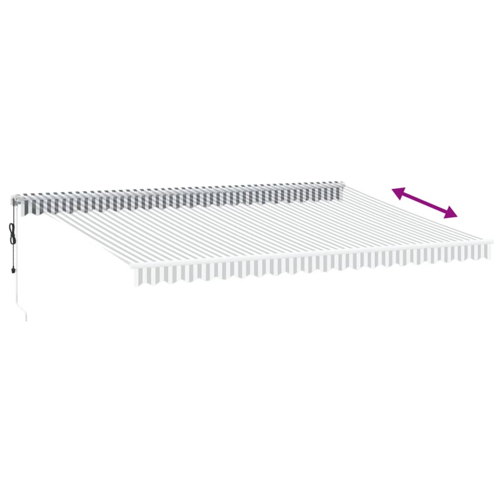 Toldo Retráctil Automático Luz Led Antracita Blanco 500x350 Cm_5