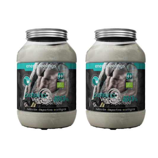 Pack 2x Energy Feelings Proteína Vegana ECO 80% Neutro, 1.5 kg
