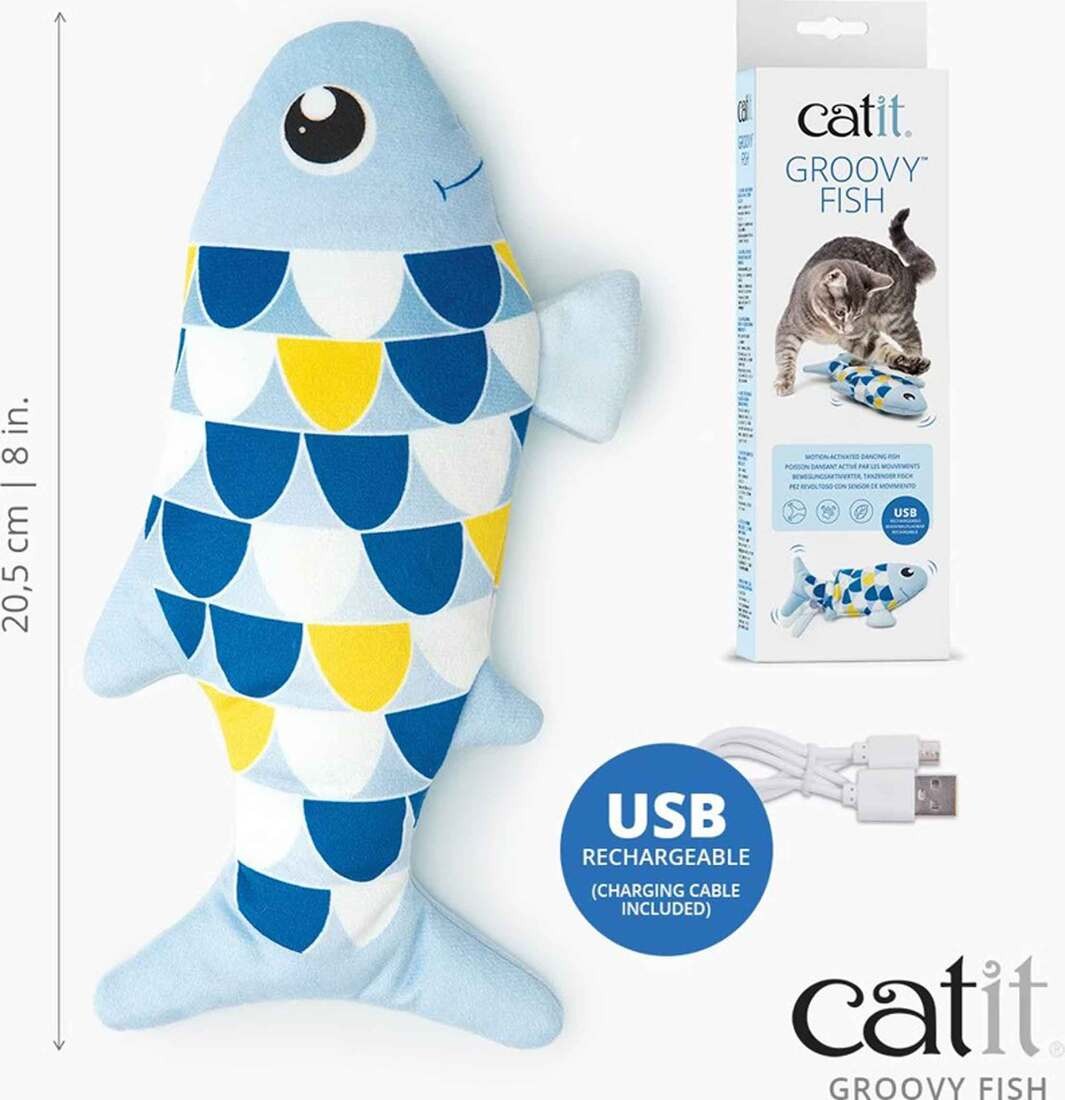 Juguete para gatos Groovy Pez azul Catit