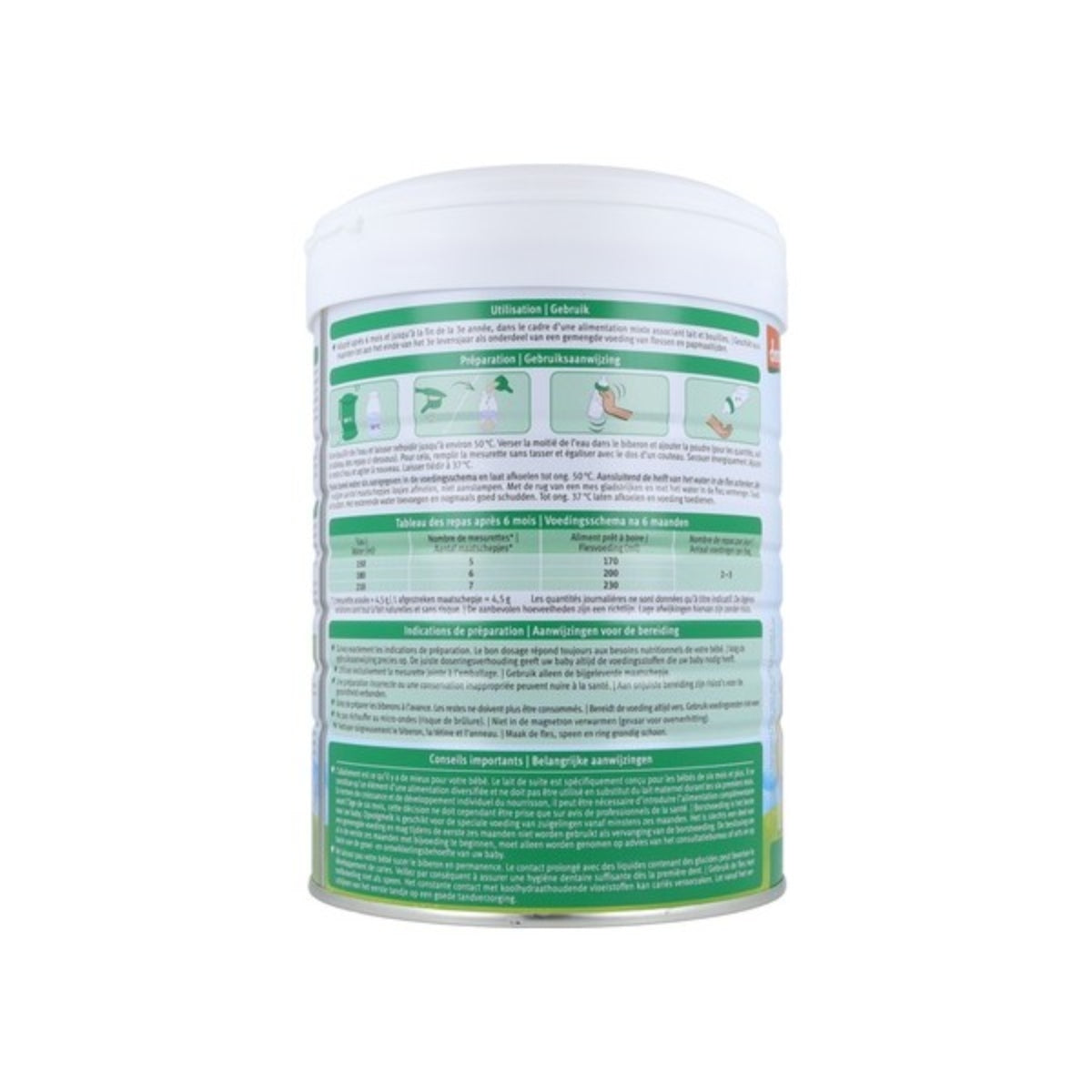 Leche de Continuación de Cabra 2 (después del 6º mes) LATA, Holle, 800g