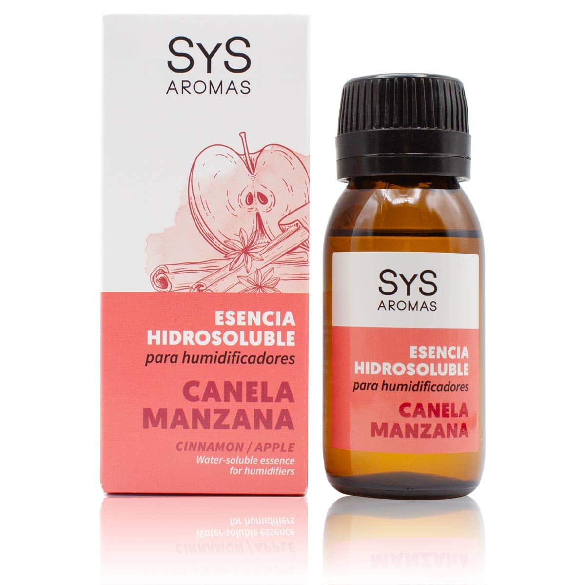 Esencia Hidrosoluble Canela-Manzana SYS Aromas 50 ml | Aroma Dulce y Afrutado | Para Humidificadores y Difusores_0