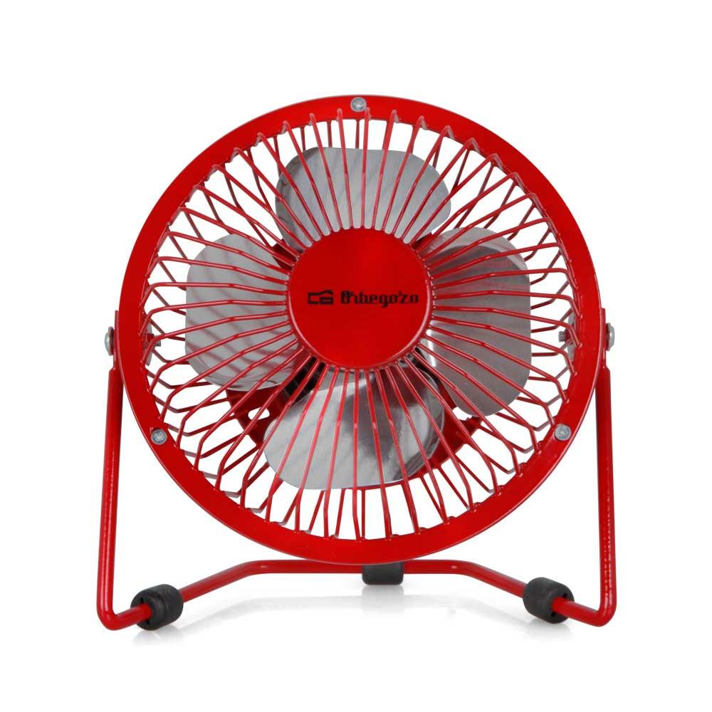 Ventilador USB de sobremesa Rojo PW 1021 Orbegozo 10 cm