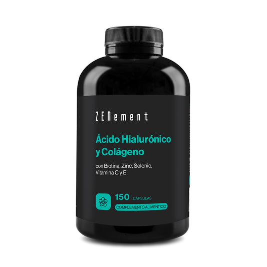 Ácido Hialurónico & Colágeno, Zenement, 150 cápsulas