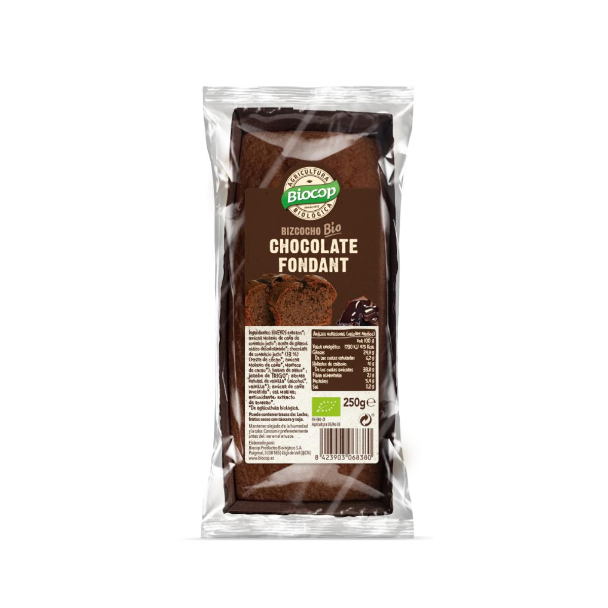 Bizcocho de Chocolate Fondant Biocop 250 g