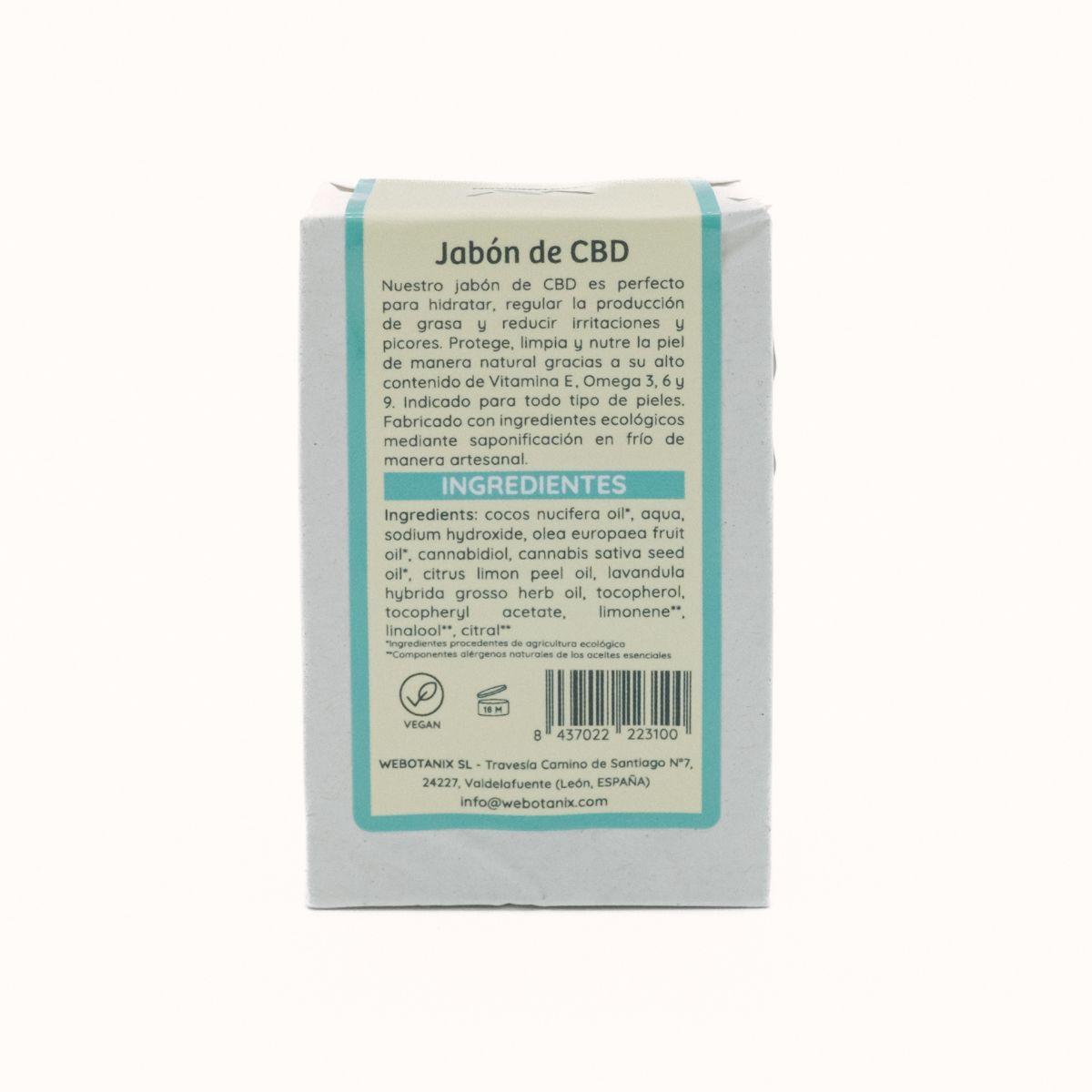 WeBotanix Jabón sólido CBD Bio 100 g CBD y Aloe Vera