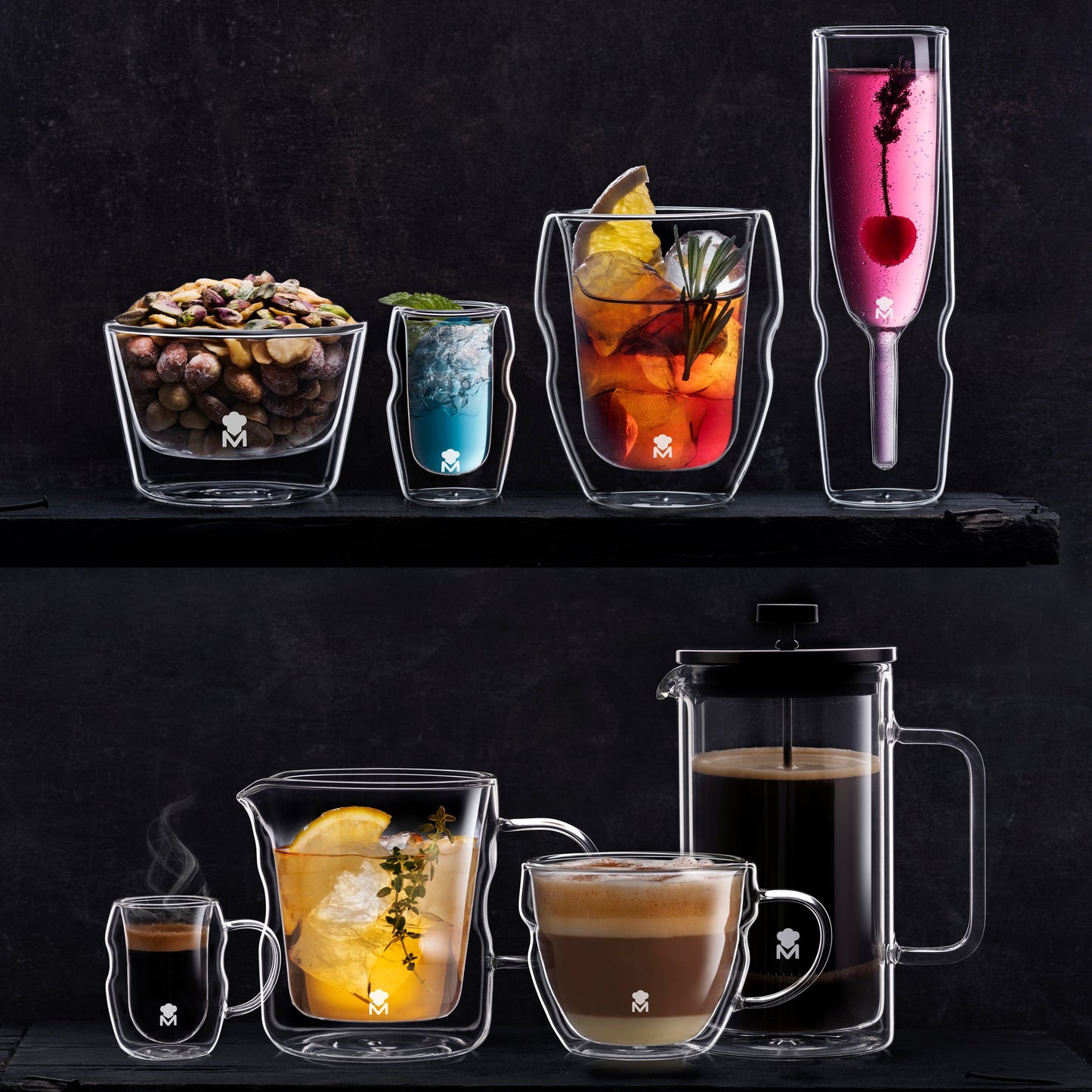 Jarra De Leche De 450ml Mixology De Doble Pared En Borosilicato Masterpro_2