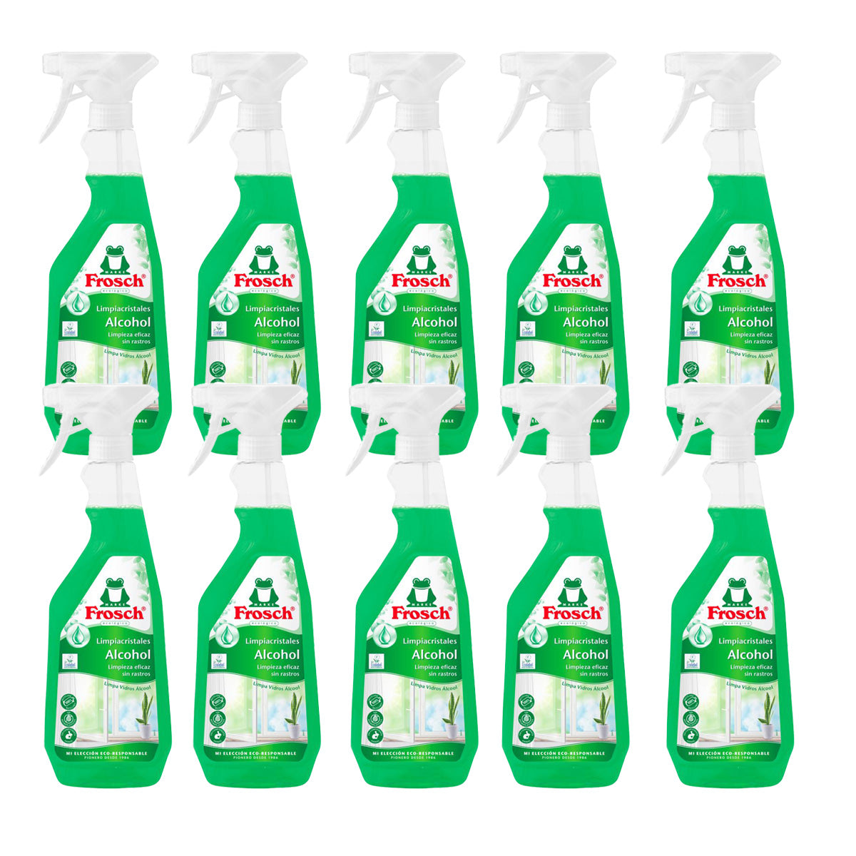 Pack 10x Limpiacristales Frosch 750 ml