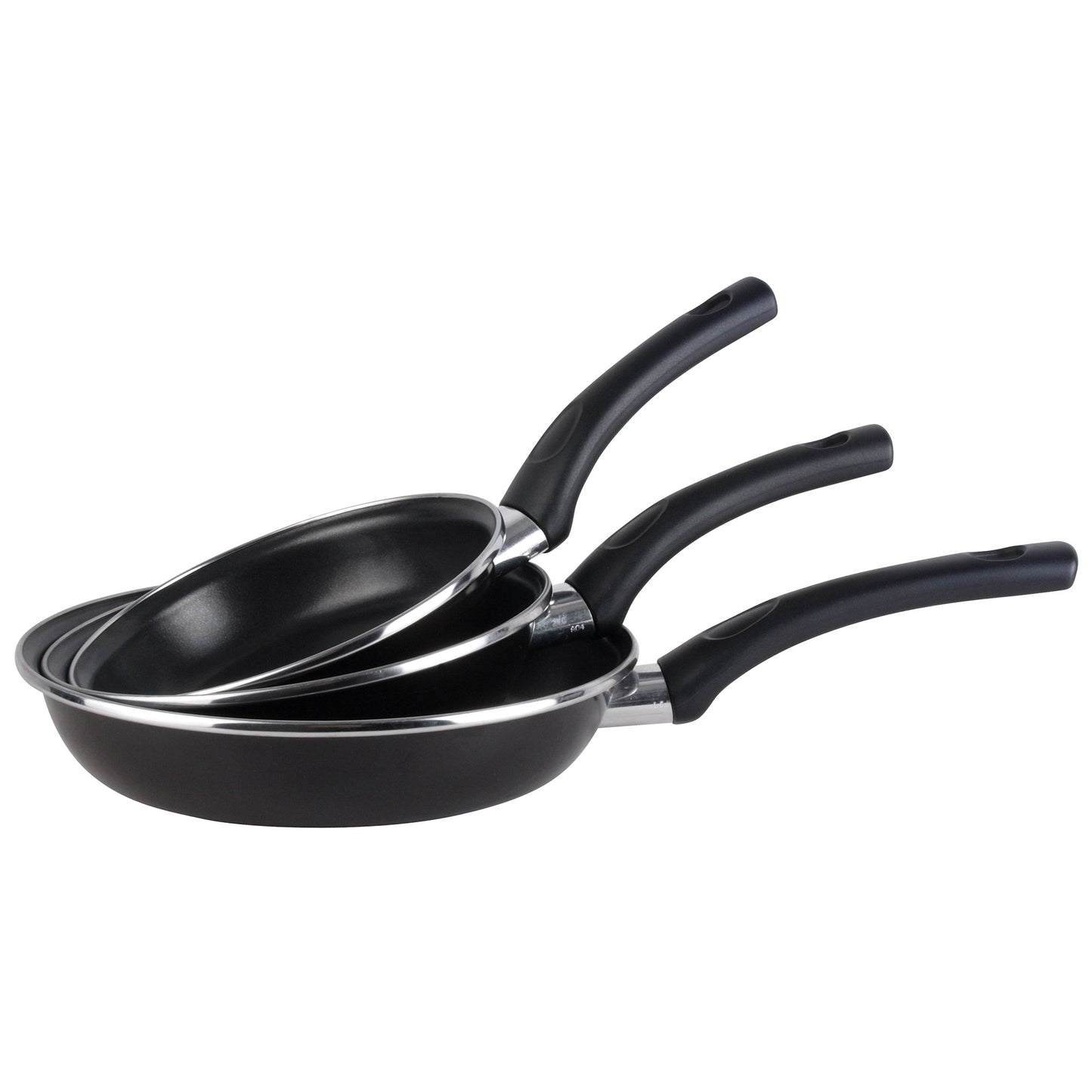 Bateria De Cocina 7 Piezas + Set Juego 3 Sartenes 18-20-24cm, Acero Vitrificado 820ºc, Libre Pfoa Magefesa Kenia, Negro