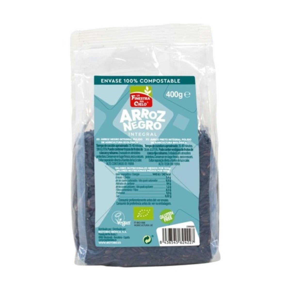 Arroz integral venus negro - Nuevo formato 100% compostable La Finestra Sul Cielo 400 g