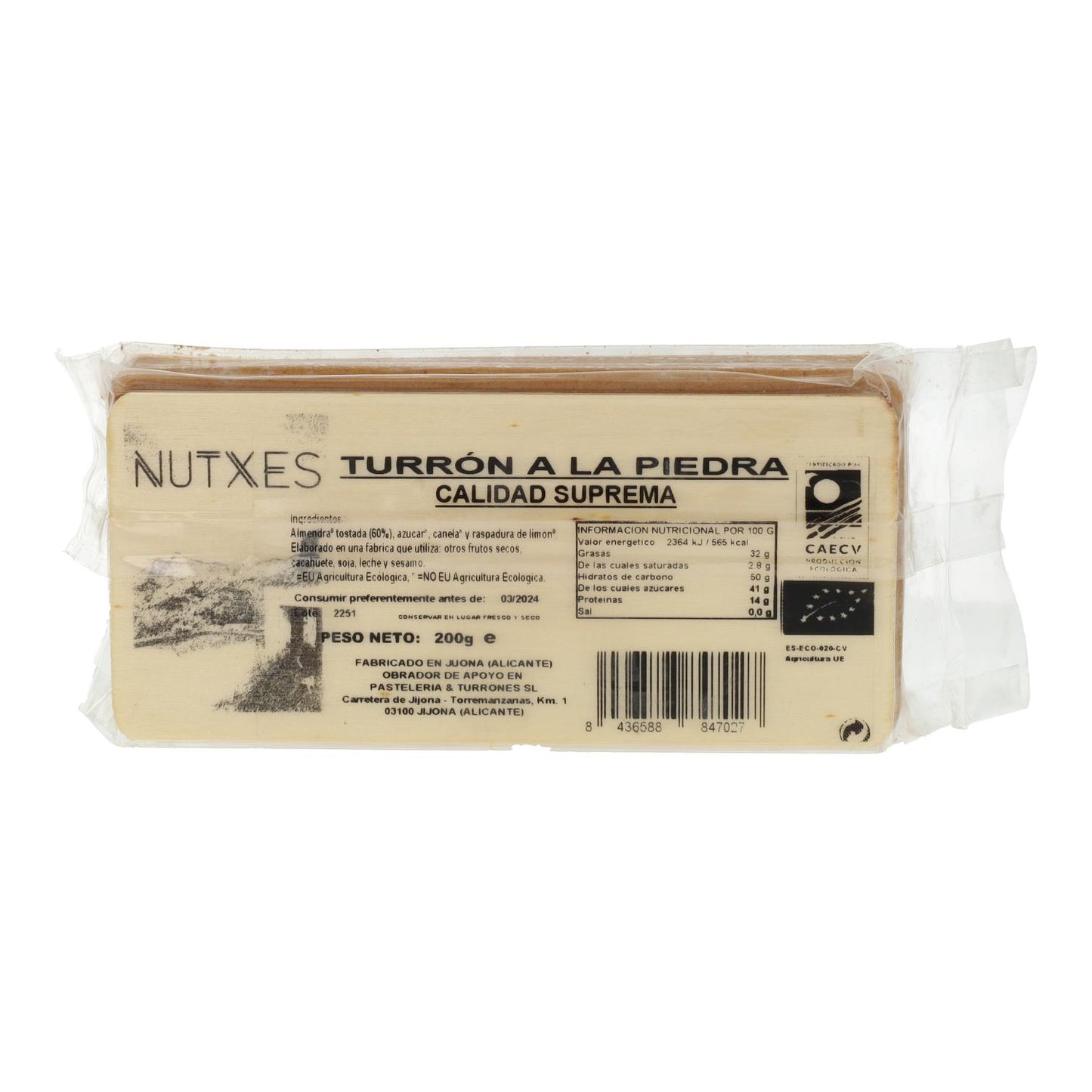 Turrón a la Piedra Nutxes, 200 g