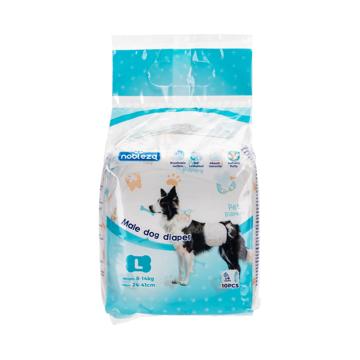 Pañales para perro Macho L Nobleza 10 ud