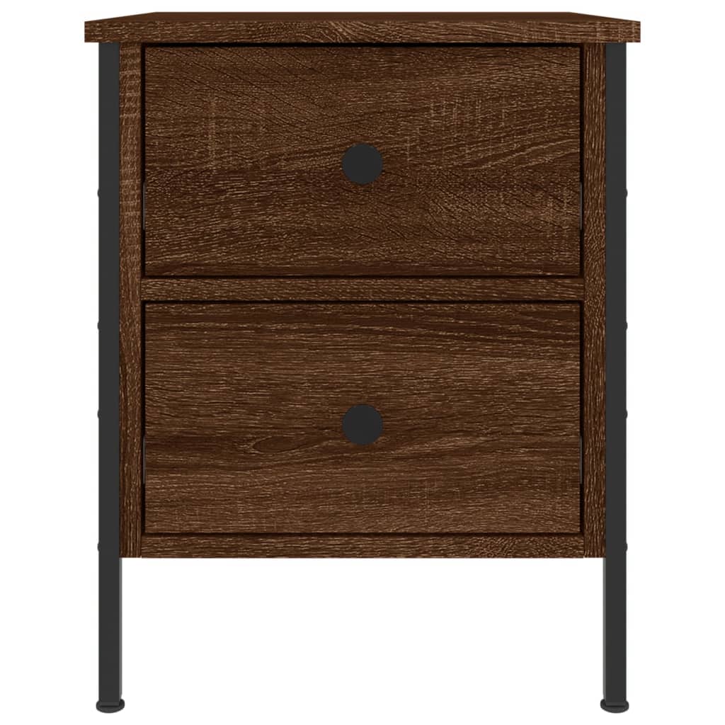Mesitas Noche 2 Uds Madera Ingeniería Marrón Roble 40x42x50 Cm_4