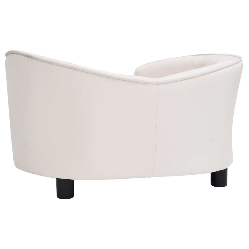 Vidaxl Sofá Para Perros Felpa Y Cuero Sintético Crema 69x49x40 Cm_5