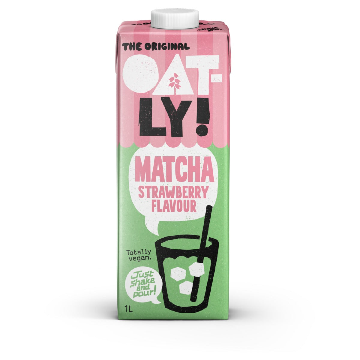Bebida de Avena con Té Verde Matcha sabor Fresa Oatly 1 L