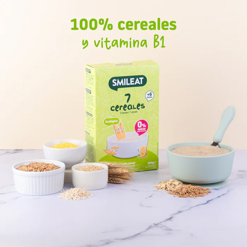 Papilla de 7 Cereales Eco Smileat 200 g