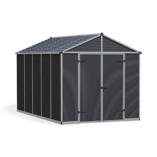 Cobertizo de jardín Rubicon 237x337 cm gris oscuro Canopia