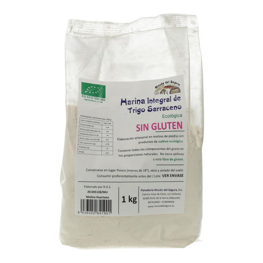 Harina integral de trigo sarraceno sin gluten Rincón del Segura 1Kg