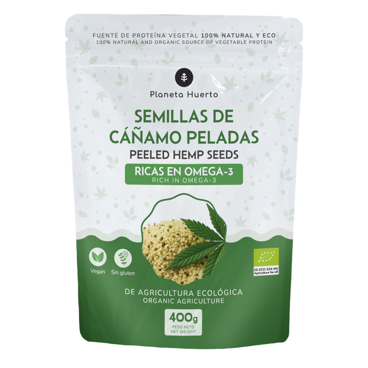 Semillas de cáñamo pelado ECO Planeta Huerto 400 g