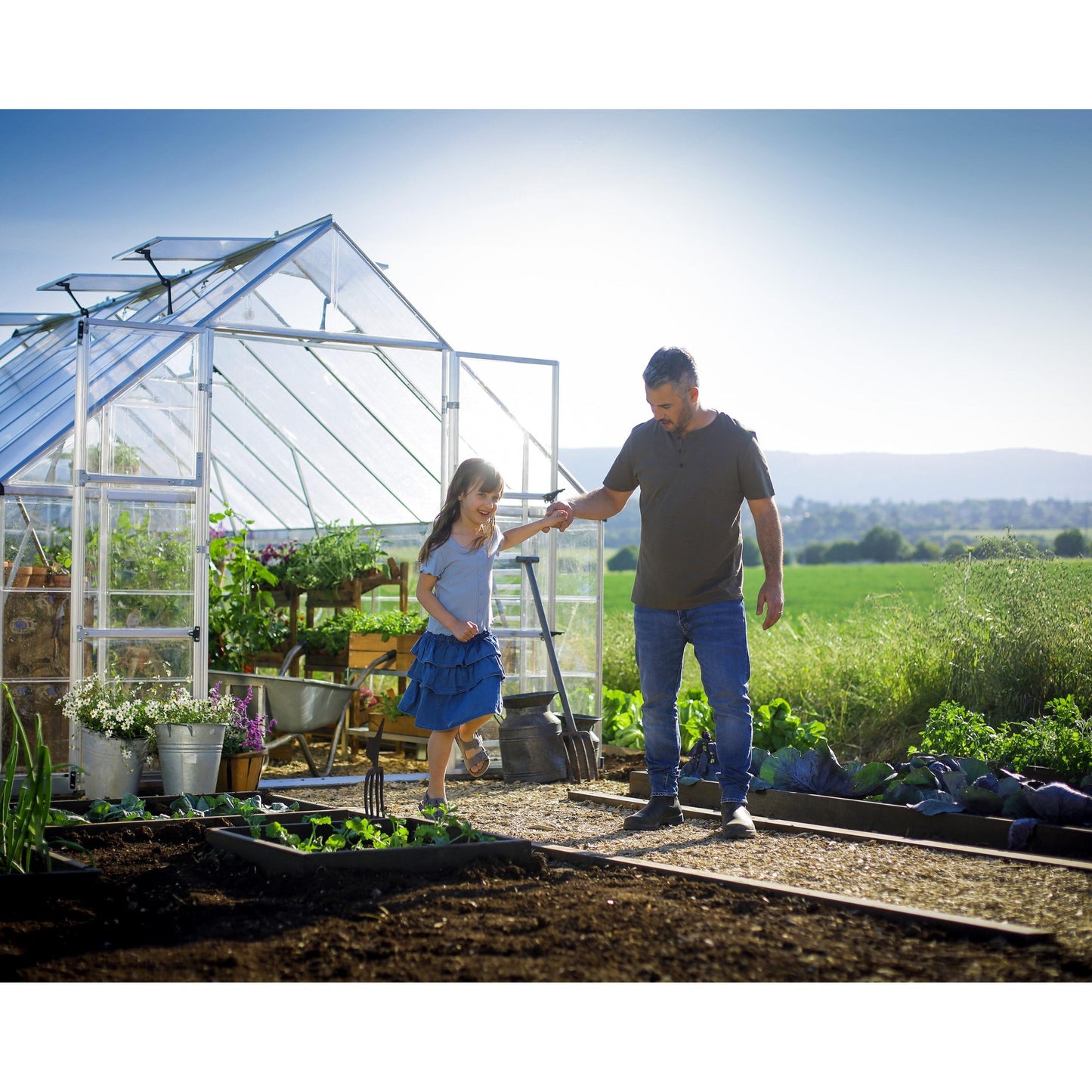 Invernadero de jardín Balance 484x304x257 cm plateado