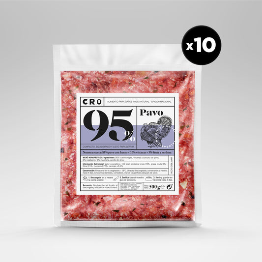 Menú Barf De Pavo Para Gato - 10 Paquetes