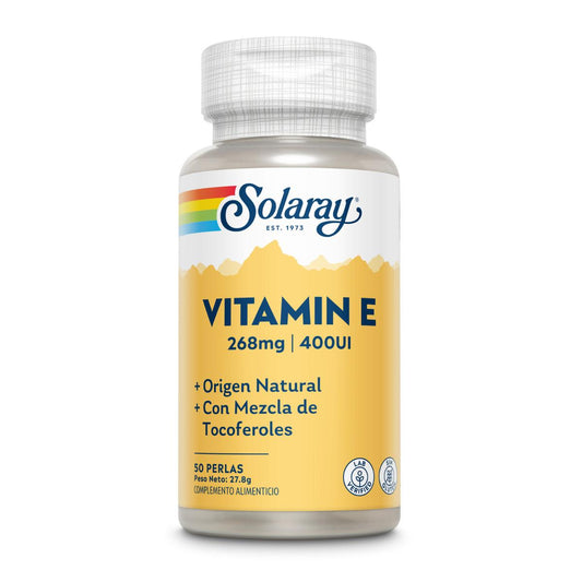 Vitamina E 400 UI Solaray, 50 perlas