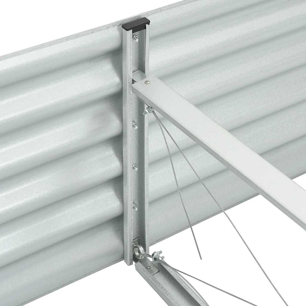 Arriate De Acero Galvanizado Plateado 400x80x44 Cm_5