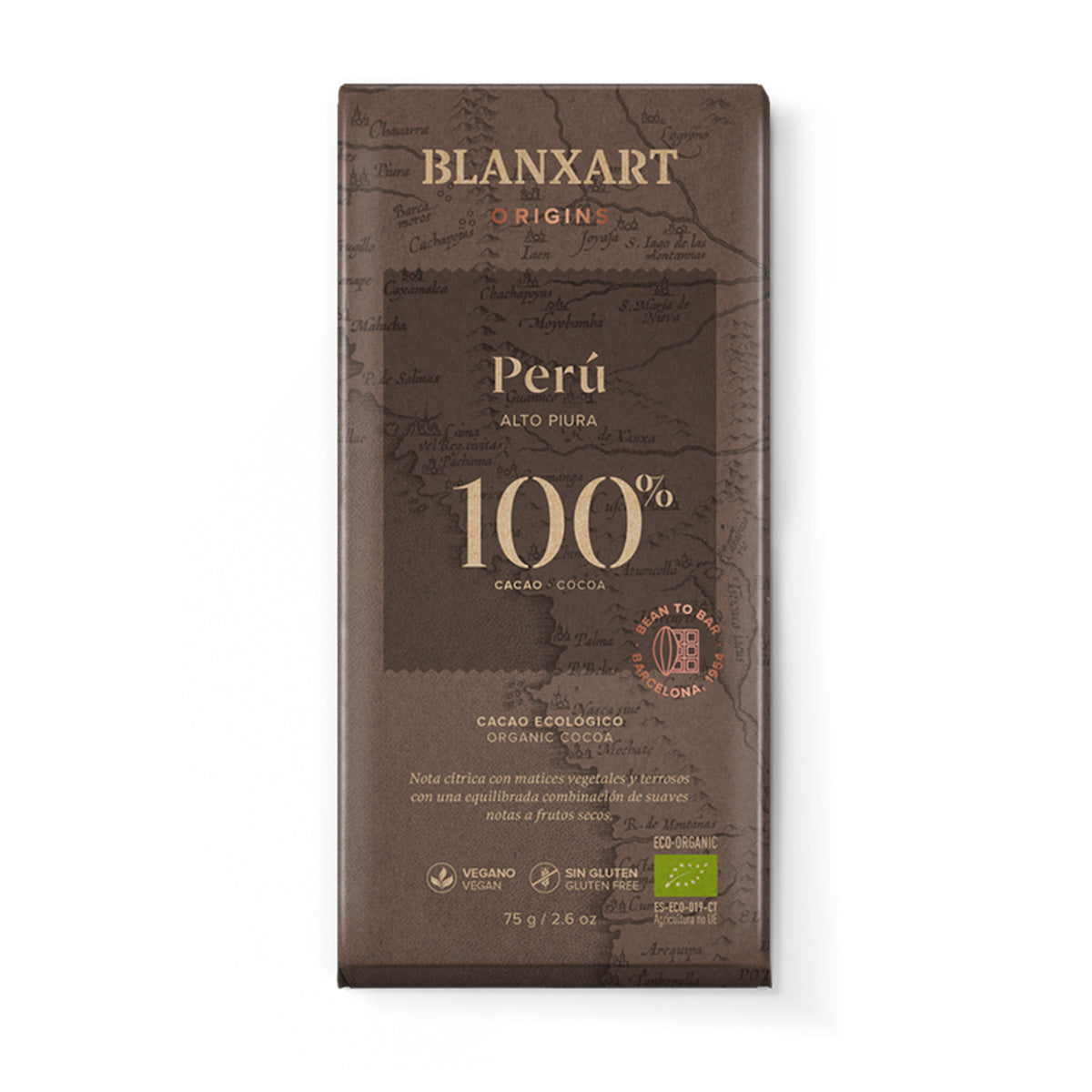 Chocolate Negro 100% Perú eco Blanxart 75g