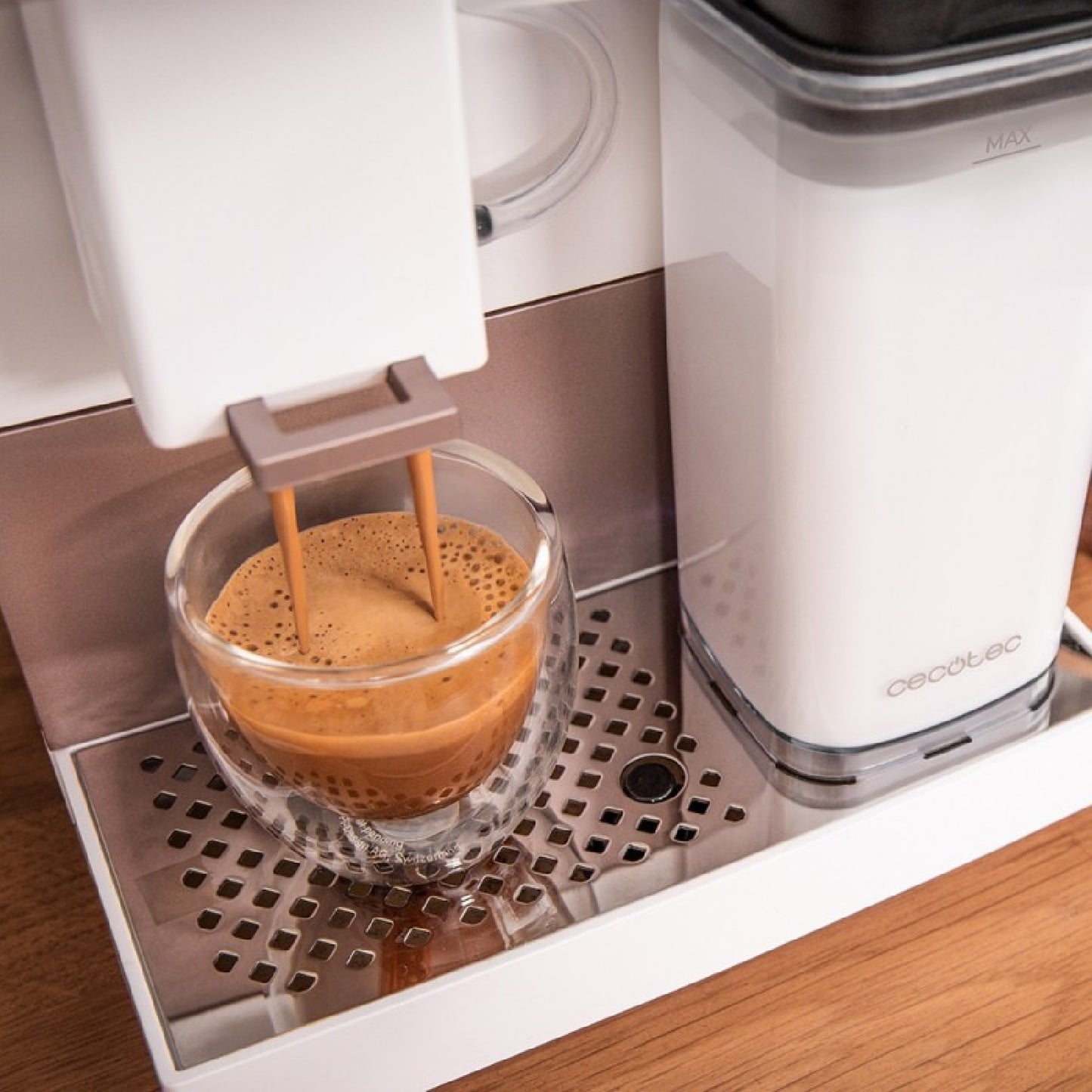Cecotec Cafetera Superautomática Compacta Cremmaet Compactccino Connected White Rose, 19 Bares, Pantalla, Wifi_4