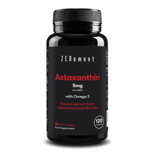 Astaxantina, 5 mg con Omega 3 Zenement,  120 comprimidos Astaxantina 5 mg con Omega 3