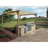 Pérgola de madera maciza Murcia Maderland 510x420 cm