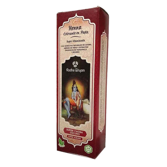 Henna Pasta Super Caoba Oscuro 200 Ml Radhe