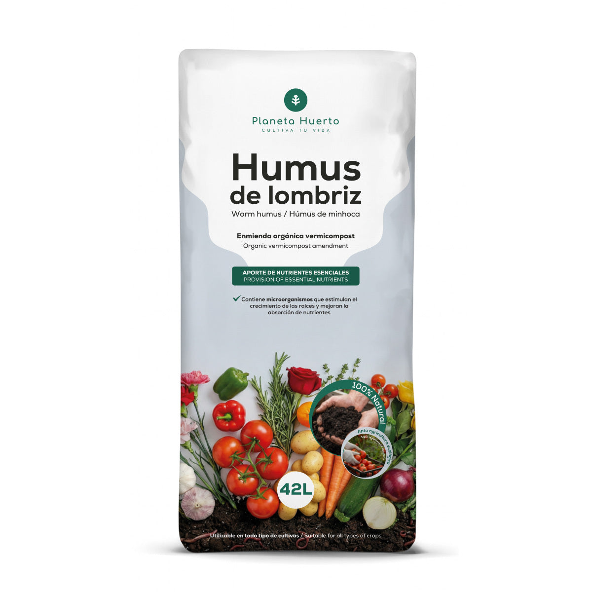 Humus de Lombriz Planeta Huerto 42 L