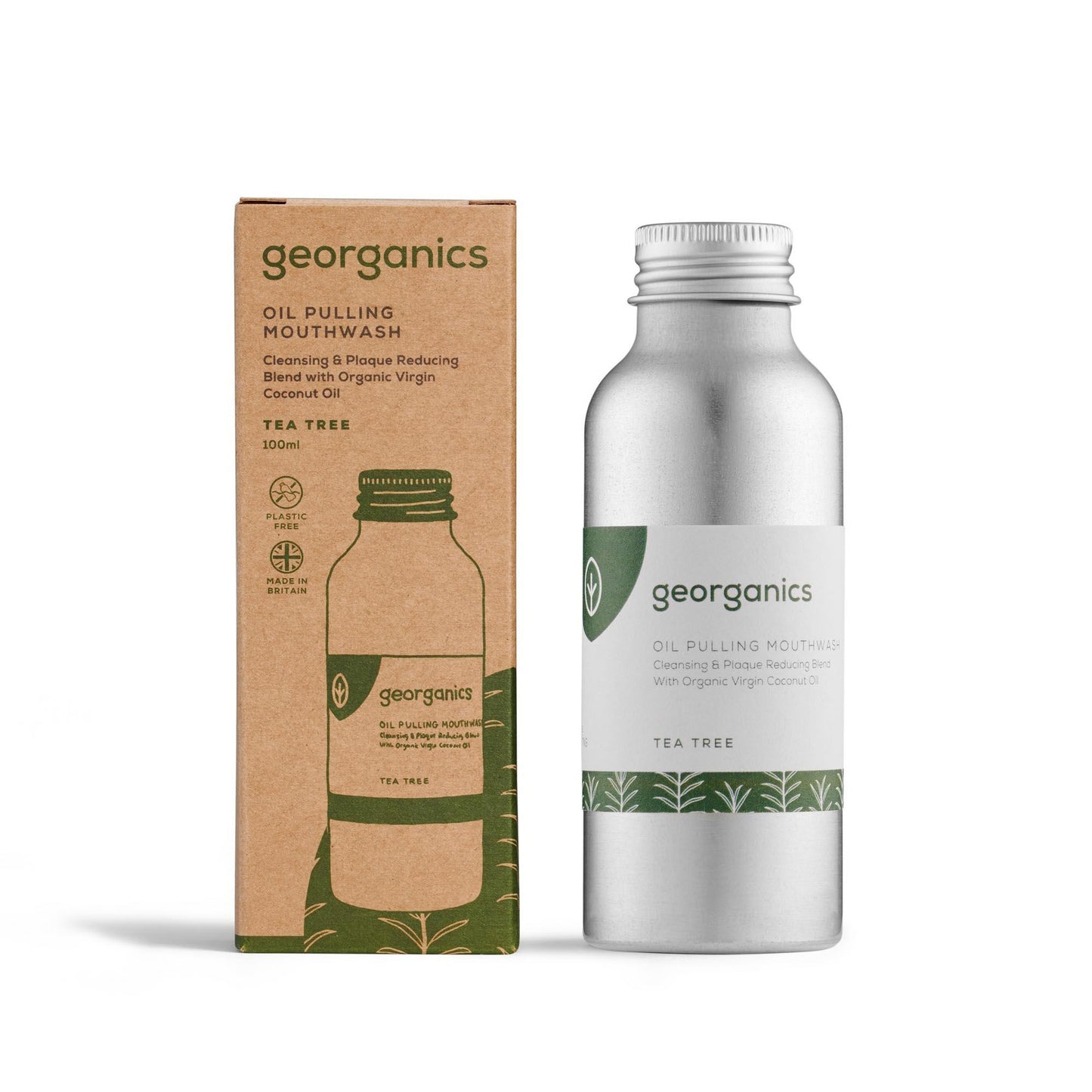 Enjuague Bucal con Aceite de Coco y Árbol del té Georganics  250 ml
