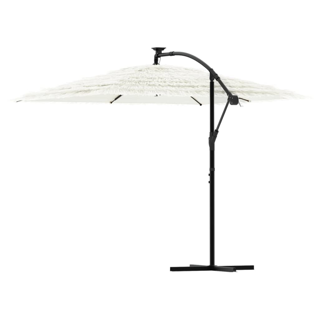 Vidaxl Sombrilla De Jardín Con Poste De Acero Blanca 269x269x235 Cm_4
