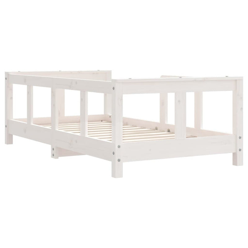 Vidaxl Estructura De Cama Para Niños Madera De Pino Blanco 70x140 Cm_5