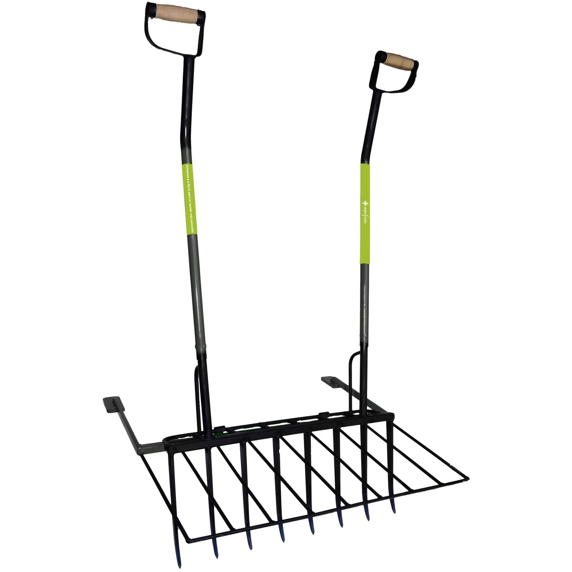 Horca Doble Mango 7 Púas + Rejilla Desterronadora