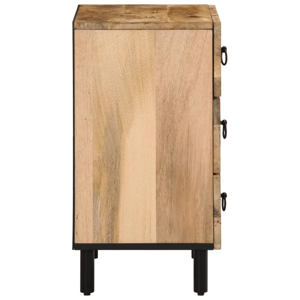 Mesita De Noche Madera Maciza De Mango 50x33x60 Cm_4